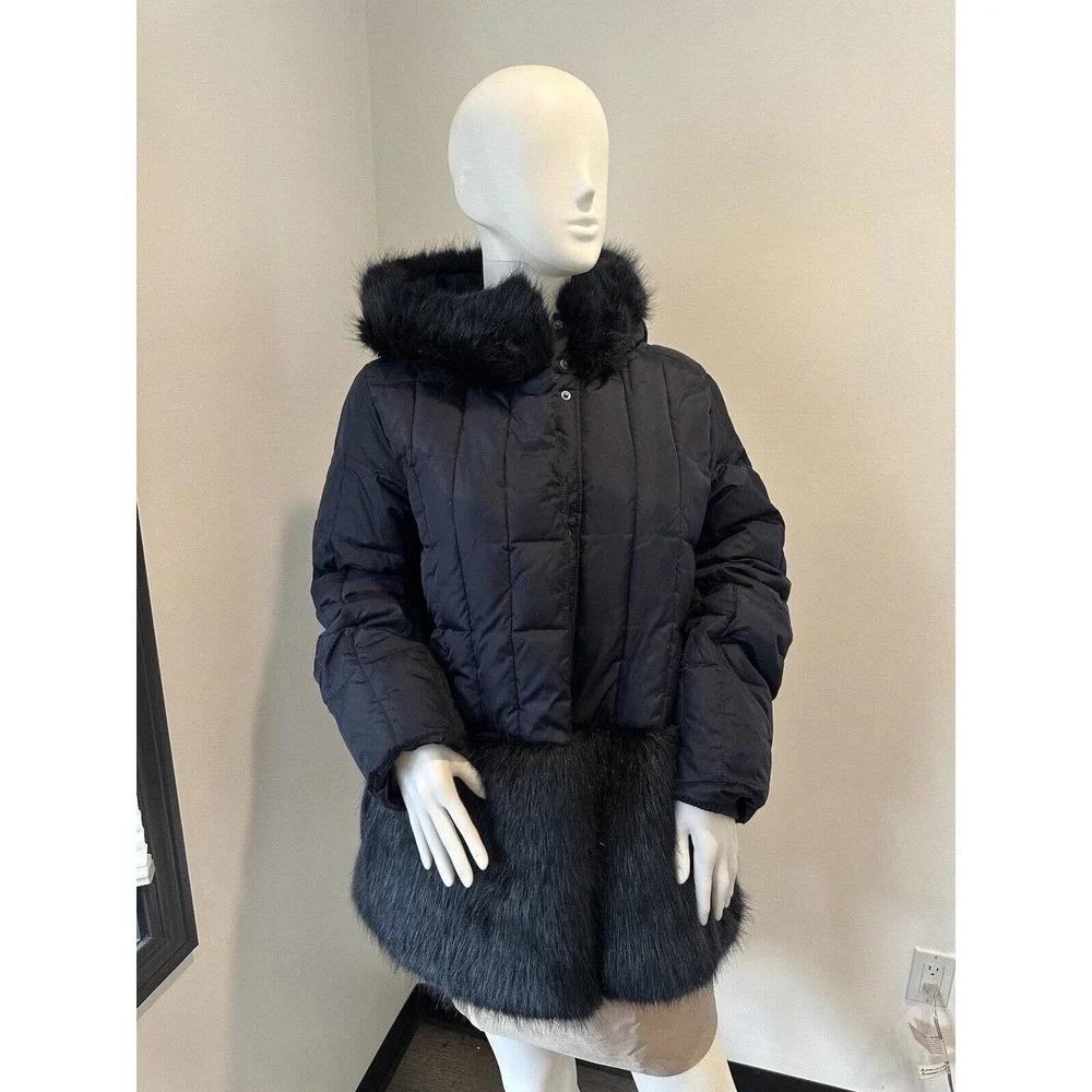 Crewcuts Girls Coat Blue Primaloft Puffer Faux Fur Jacket - Size 16 Orig.$239 - Picture 13 of 13